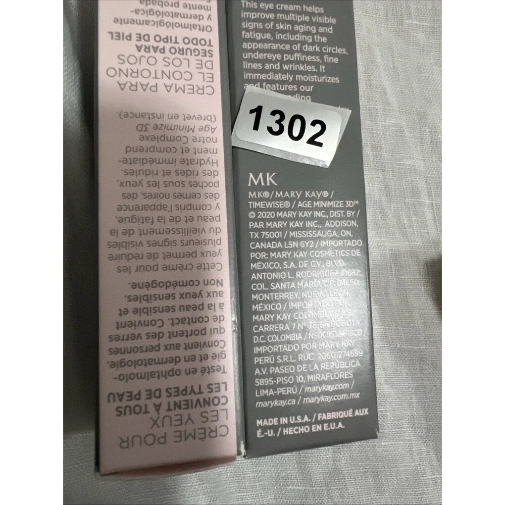 2 New MARY KAY TIMEWISE Age Minimize 3D Eye Cream 089008 .5oz expired